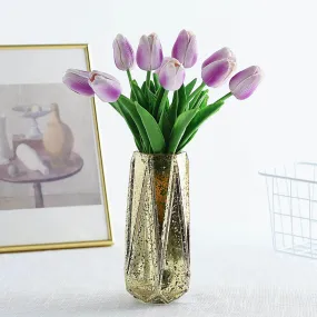 10 Stems 13" Lavender Lilac Real Touch Artificial Foam Tulip Flowers