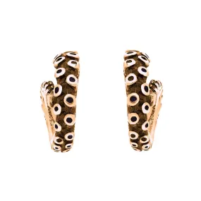 18ct Rose Gold Tentacle Curl Stud Earrings