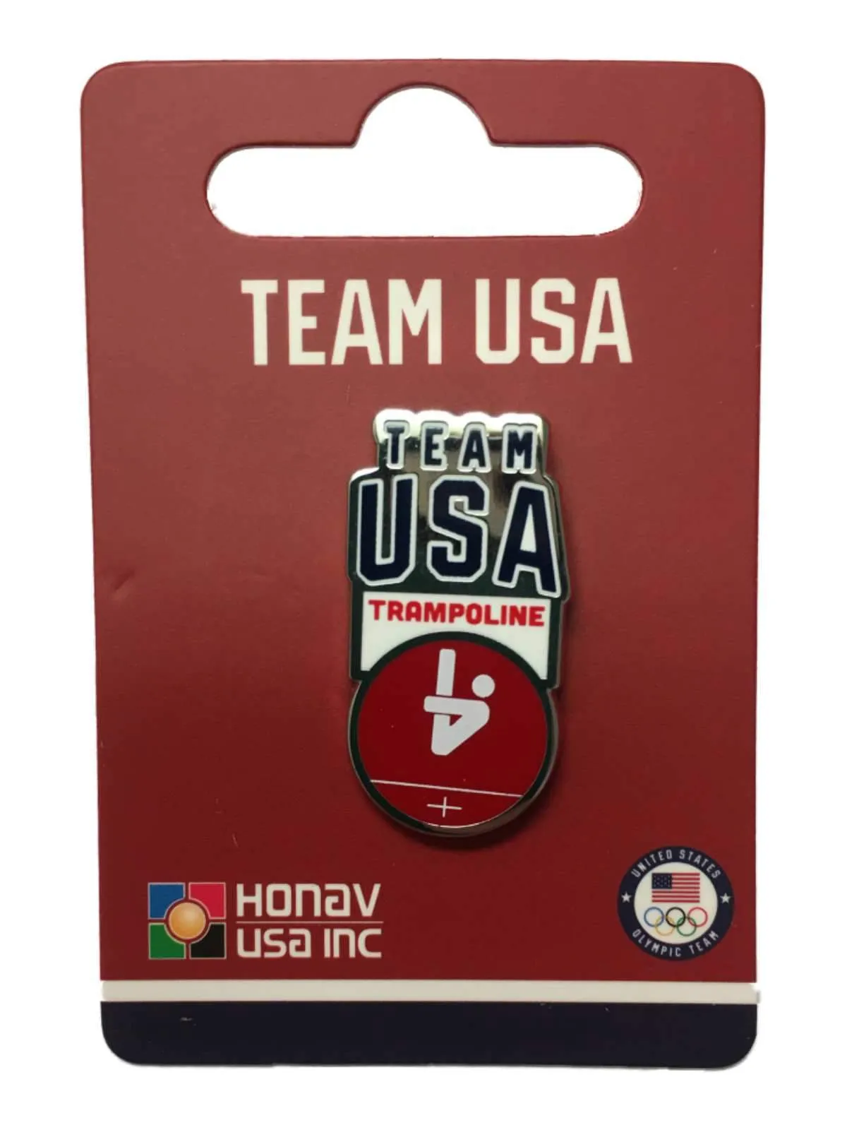 2020 Summer Olympics Tokyo Japan "Team USA" Trampoline Pictogram Metal Lapel Pin