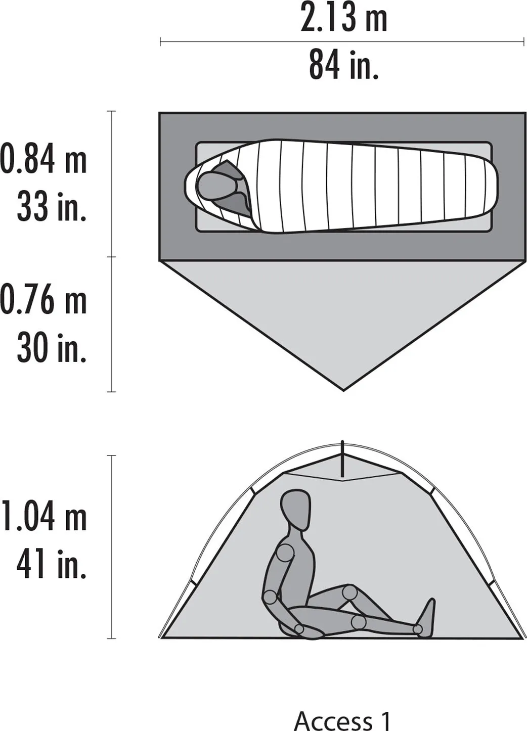 Access 1 Four-Season Solo Tent|-|Tente solo quatre-saisons Access 1