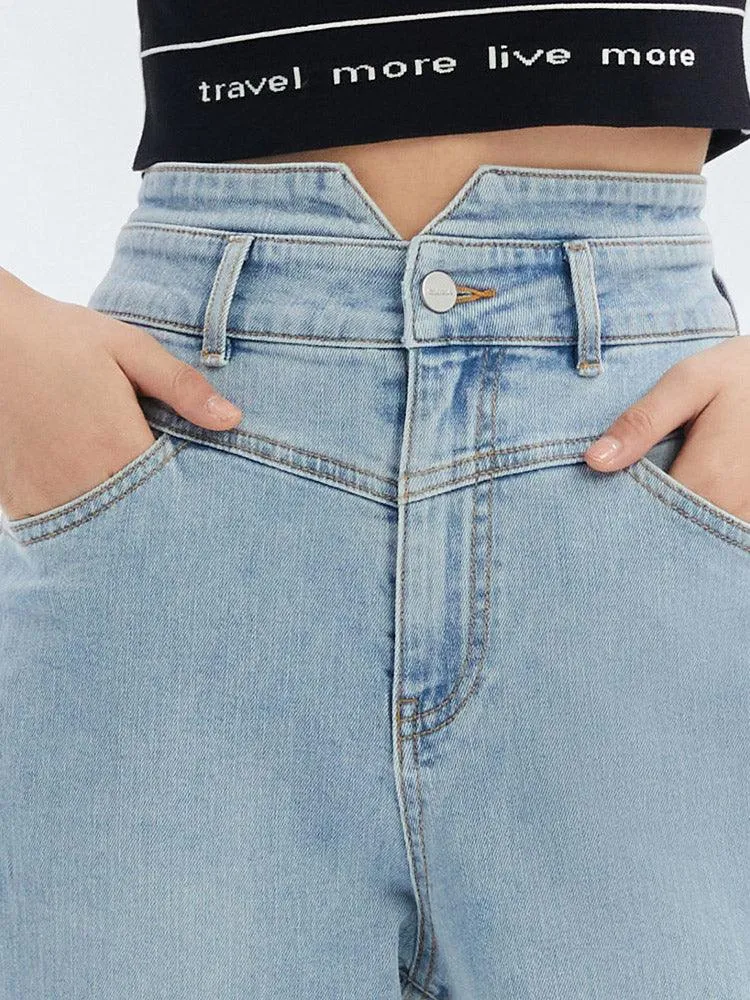 Acetate High-Waist Dad Jeans