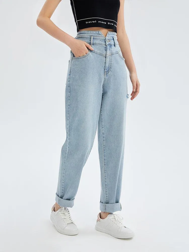 Acetate High-Waist Dad Jeans