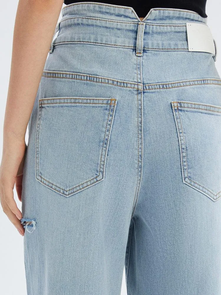 Acetate High-Waist Dad Jeans