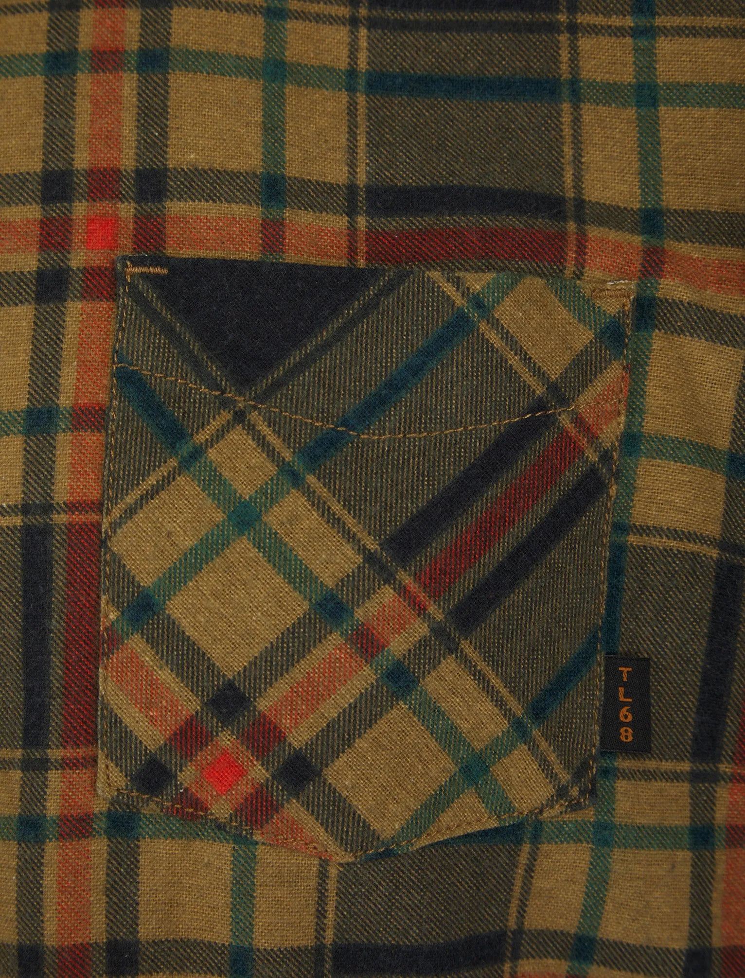 Alloa Checked Cotton Flannel Shirt in Tigers Eye Brown - Tokyo Laundry