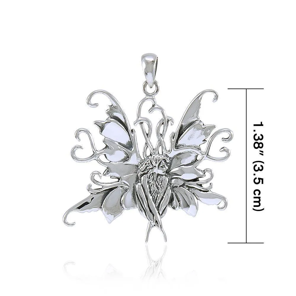 Amy Brown Blue Fairy ~ Sterling Silver Jewelry Pendant TP1663