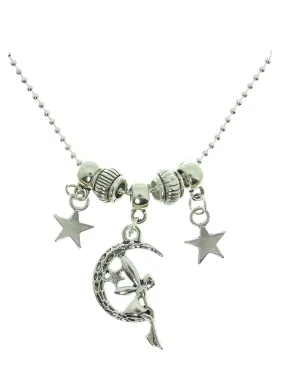 AVBeads Jewelry 20 Chain Necklace Celestial Fairy Moon & Stars Charms