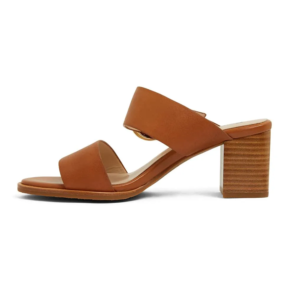 Bali Heel in Cognac Leather