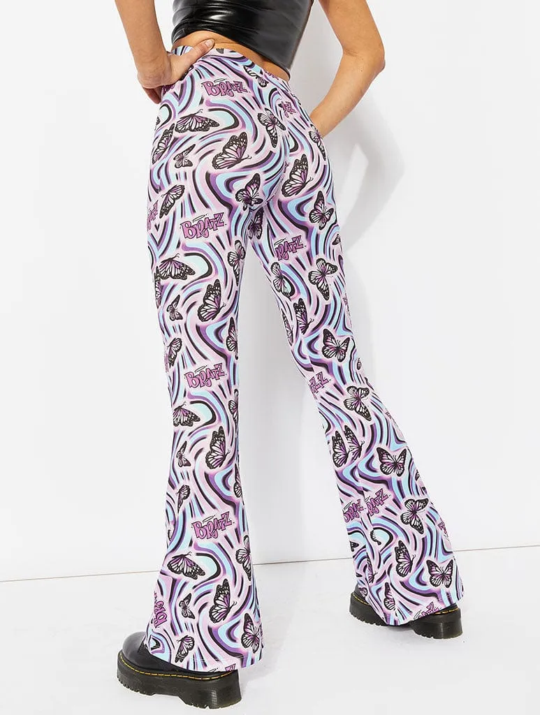 Bratz x Skinnydip Butterfly Print Jersey Flares