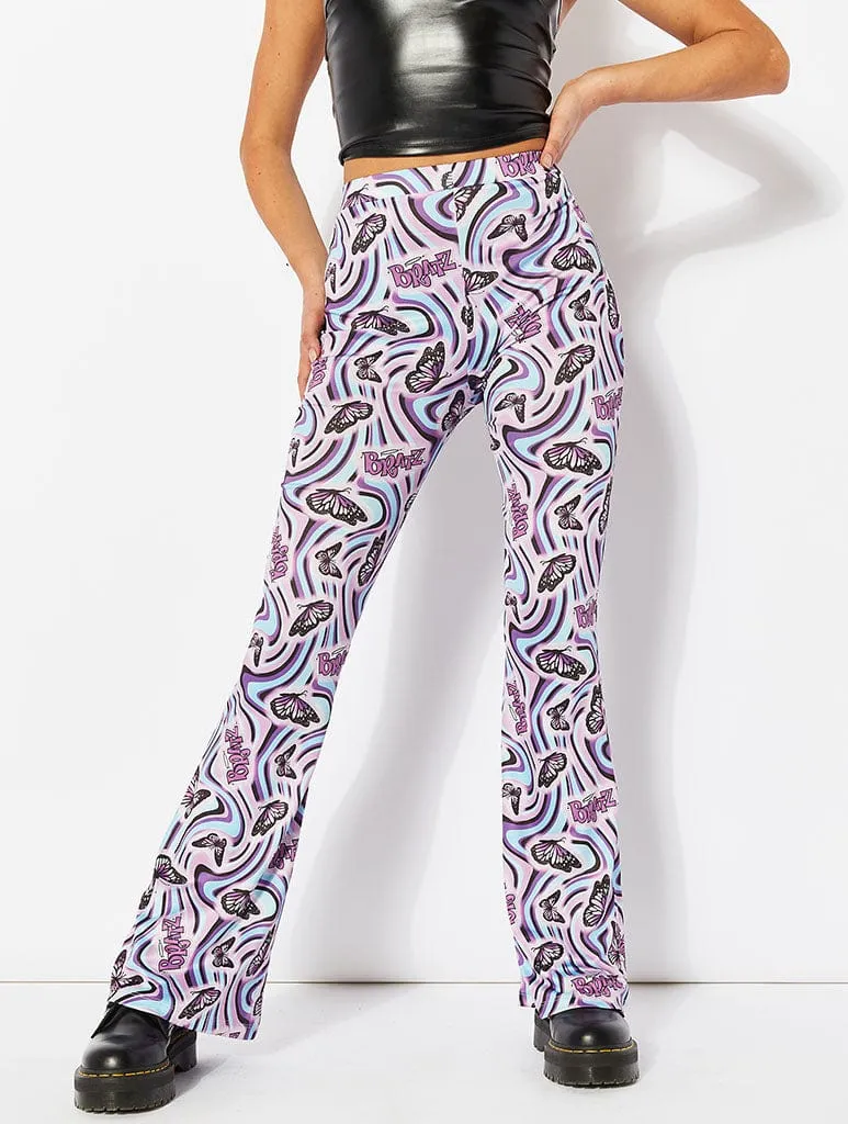 Bratz x Skinnydip Butterfly Print Jersey Flares