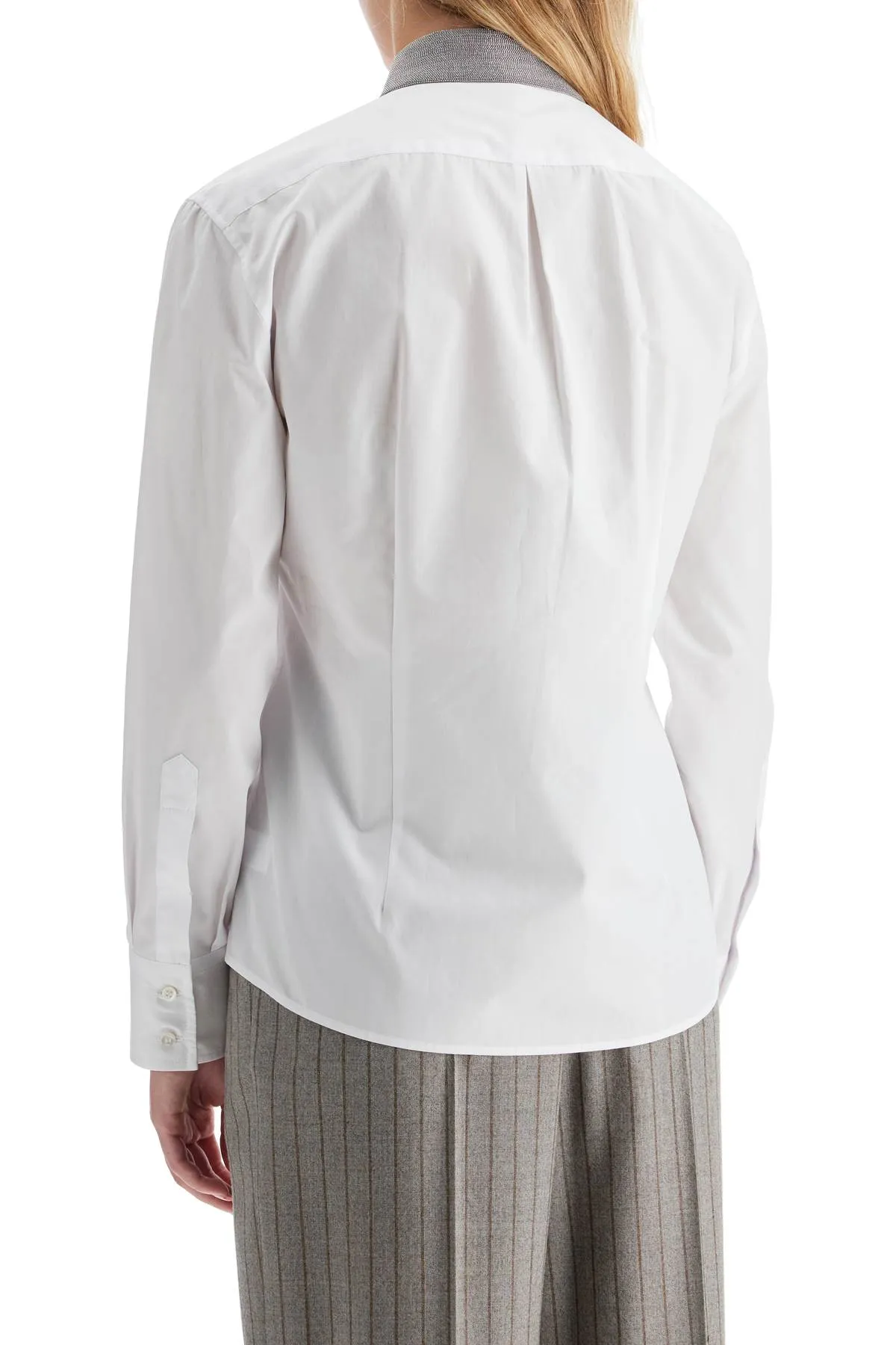 BRUNELLO CUCINELLI shirt with beaded collar