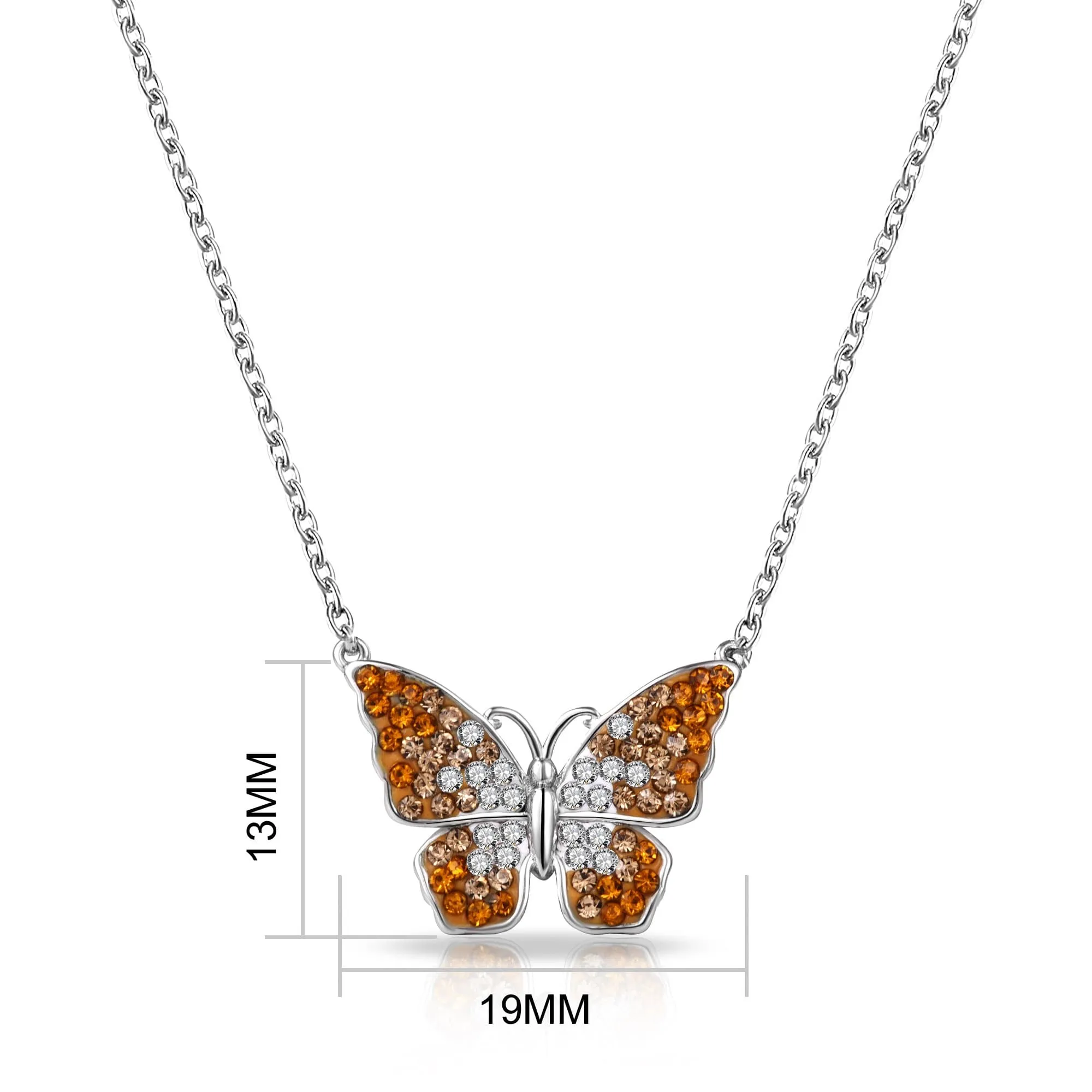 Butterfly Necklace with Zircondia® Crystals