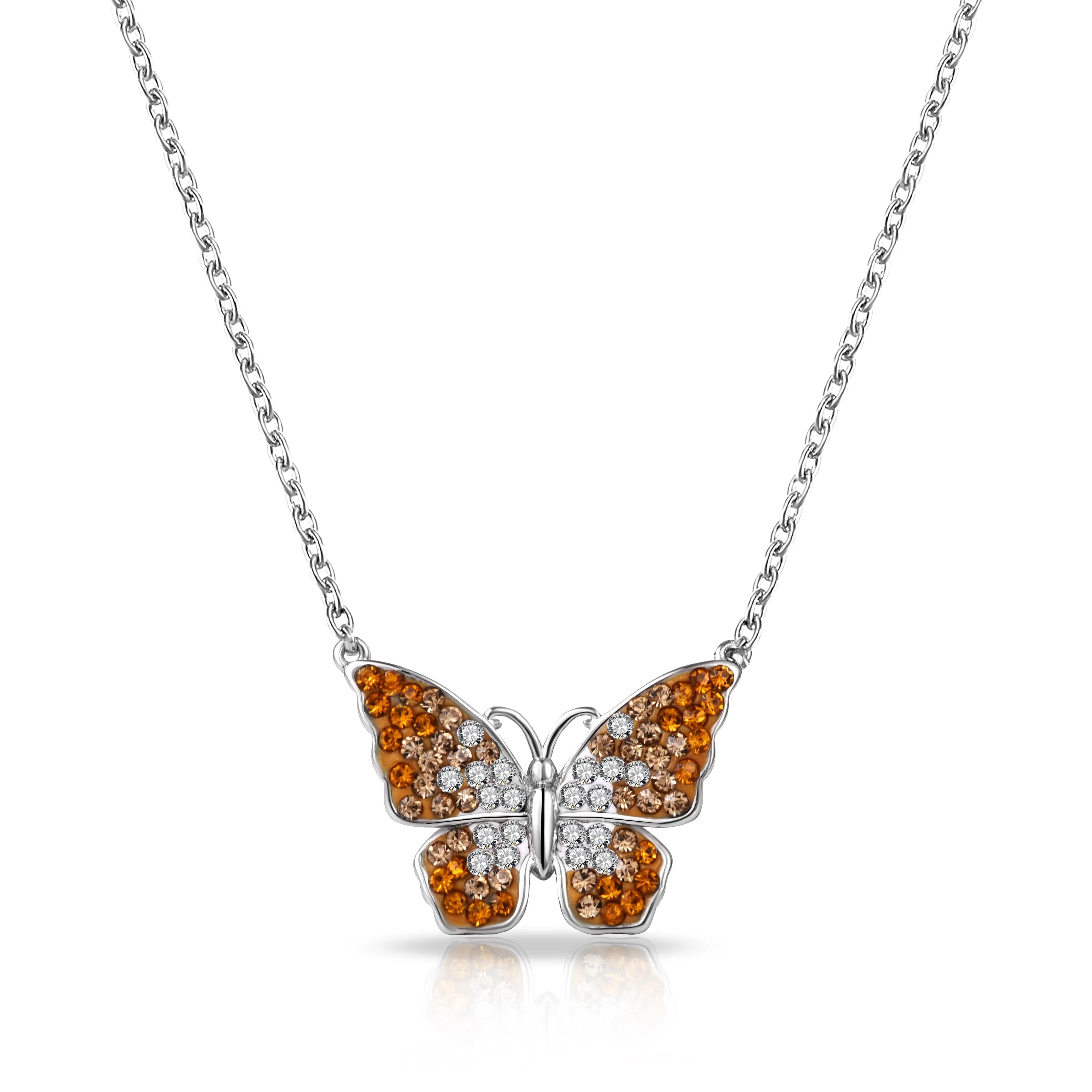 Butterfly Necklace with Zircondia® Crystals