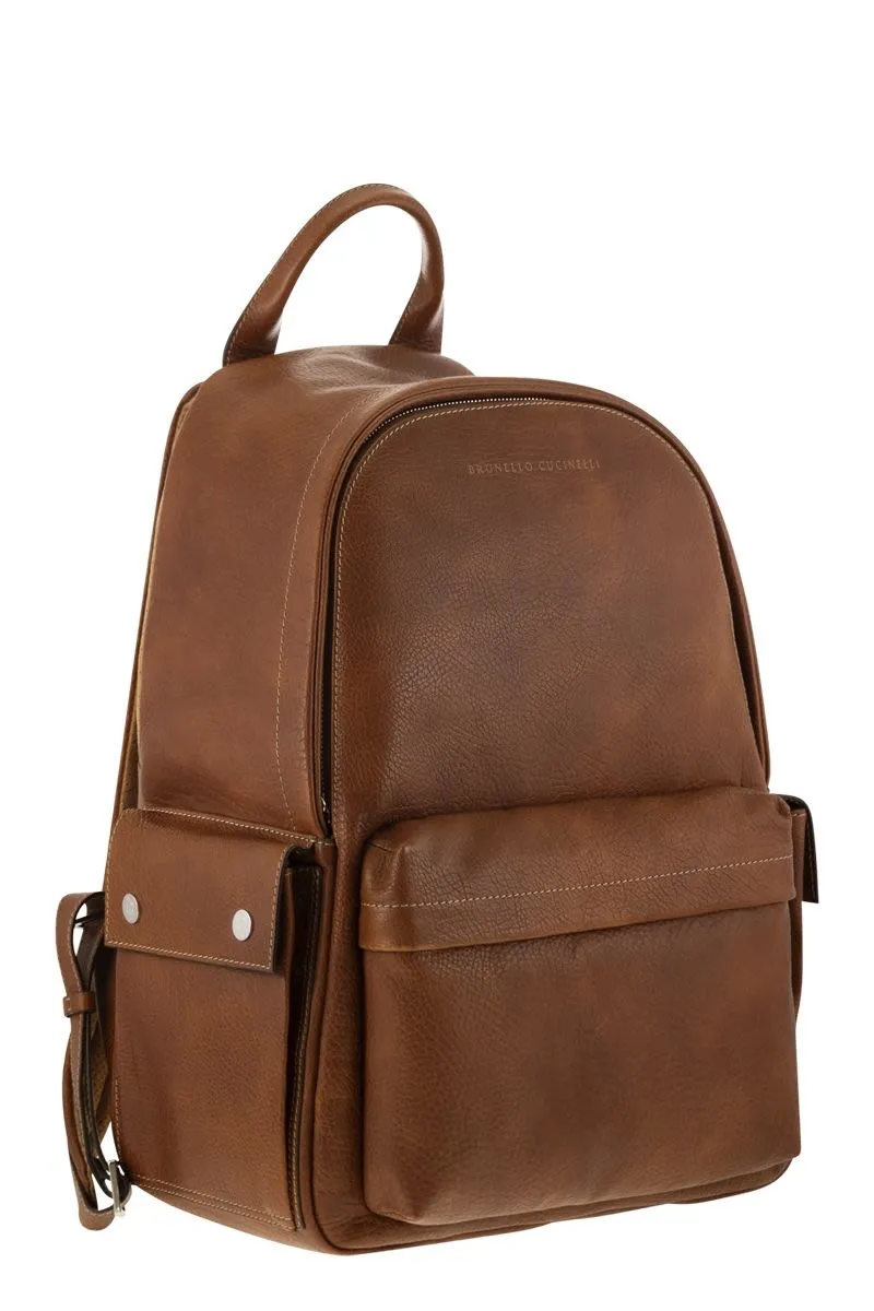 CALFSKIN BACKPACK WITH GRAIN