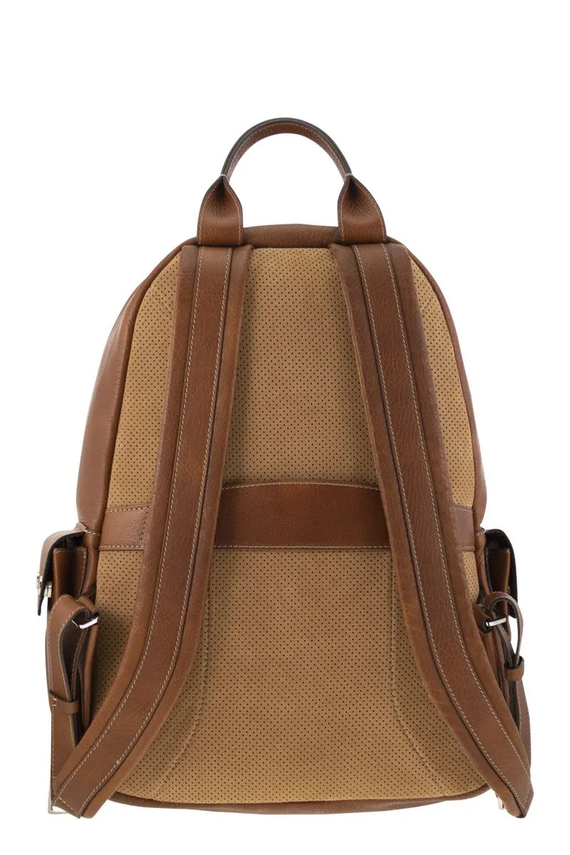 CALFSKIN BACKPACK WITH GRAIN