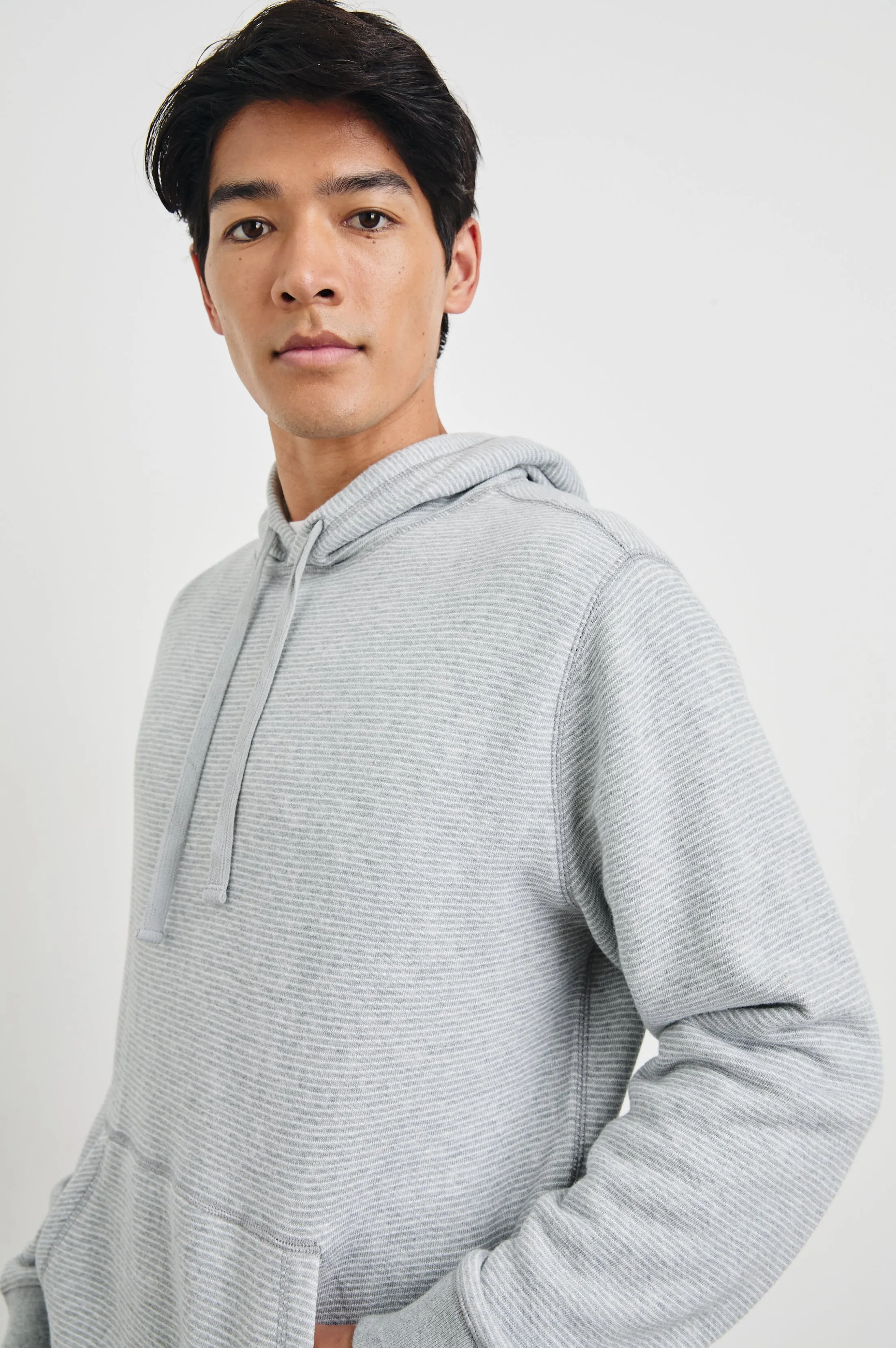 CALVIN HOODIE - HEATHER CREAM STRIPE