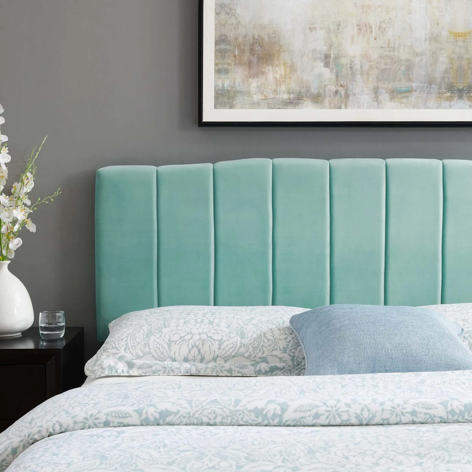 Camilla Channel Tufted Performance Velvet Headboard by Modway