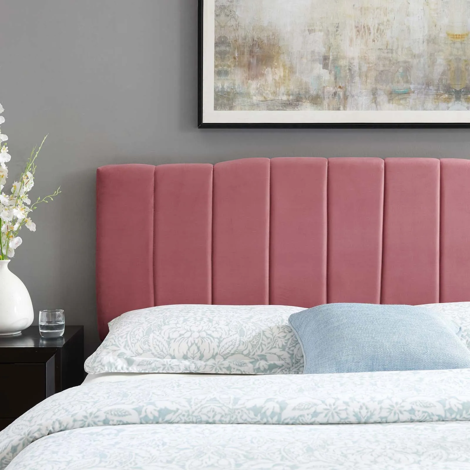 Camilla Channel Tufted Performance Velvet Headboard by Modway