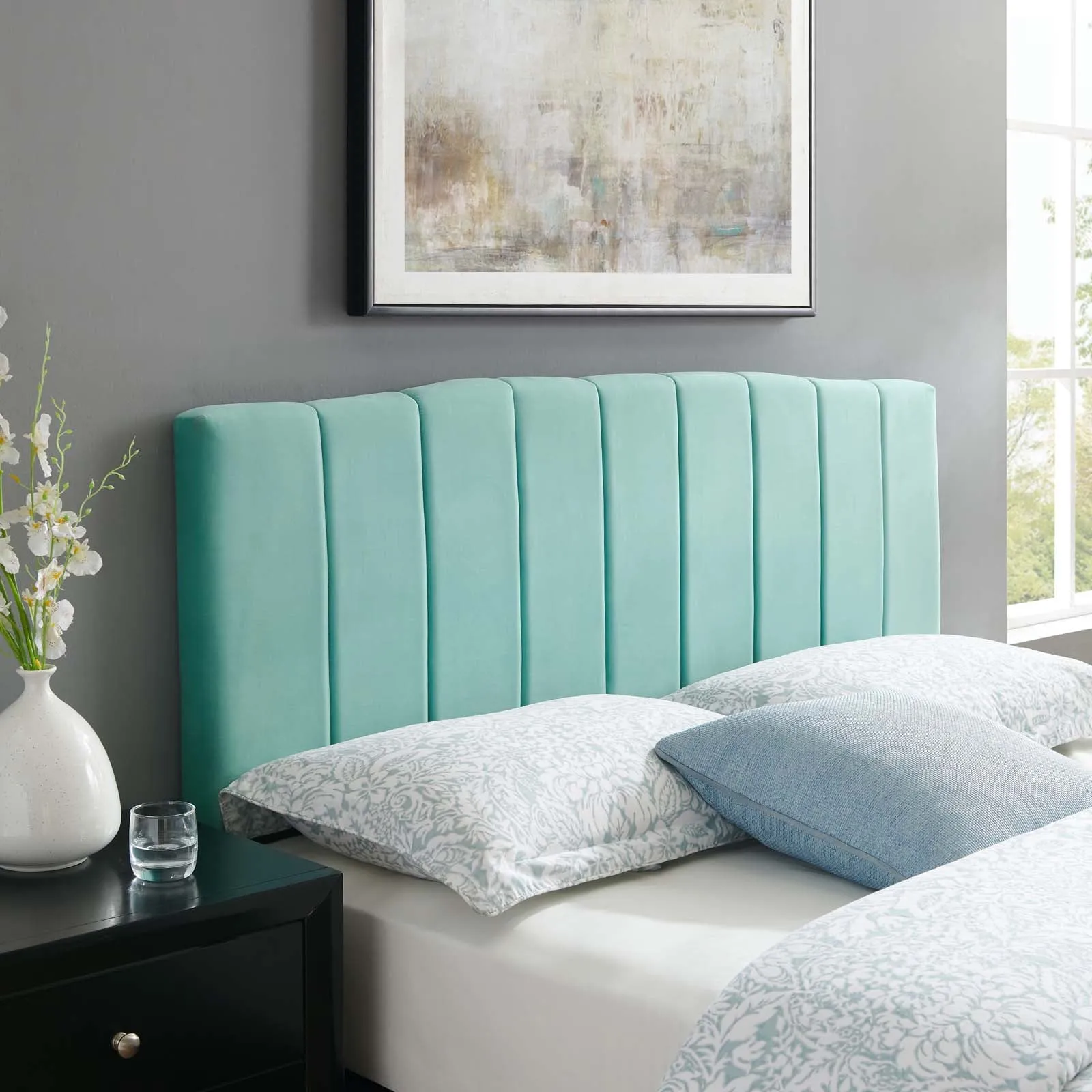 Camilla Channel Tufted Performance Velvet Headboard by Modway