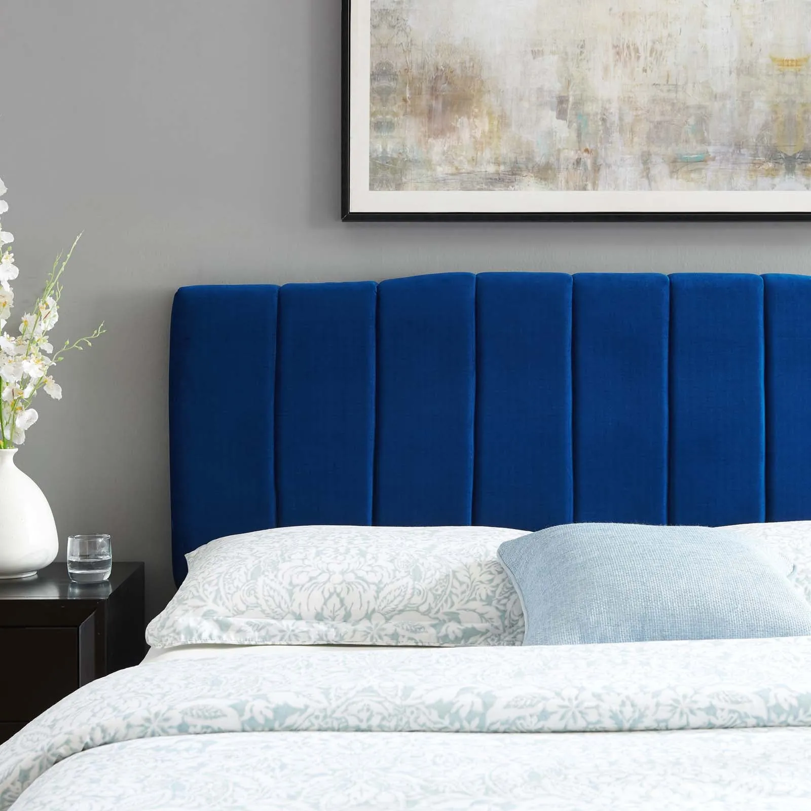 Camilla Channel Tufted Performance Velvet Headboard by Modway