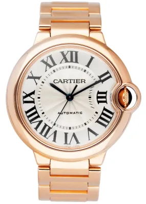 Cartier Ballon Bleu W69004Z2 18K Rose Gold Mens Watch Box Papers