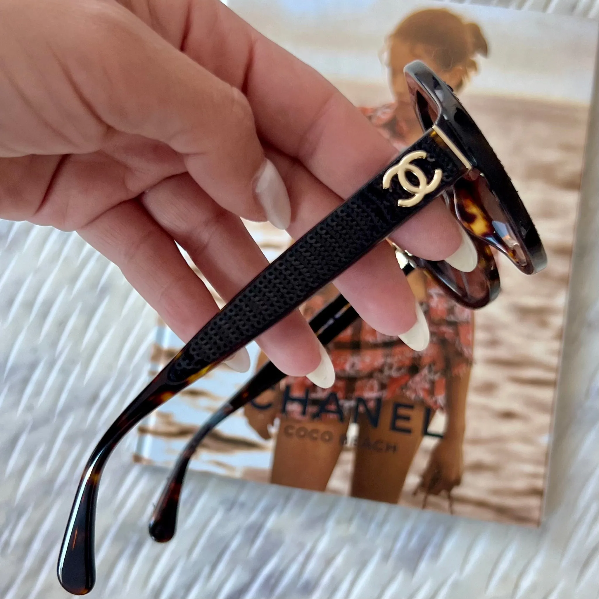 Chanel CC Sequin Sunglasses