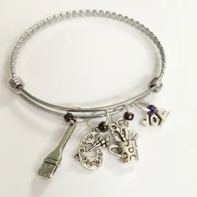 Charm bracelet; illustrator artist theme/ "Pixie O' Harris"