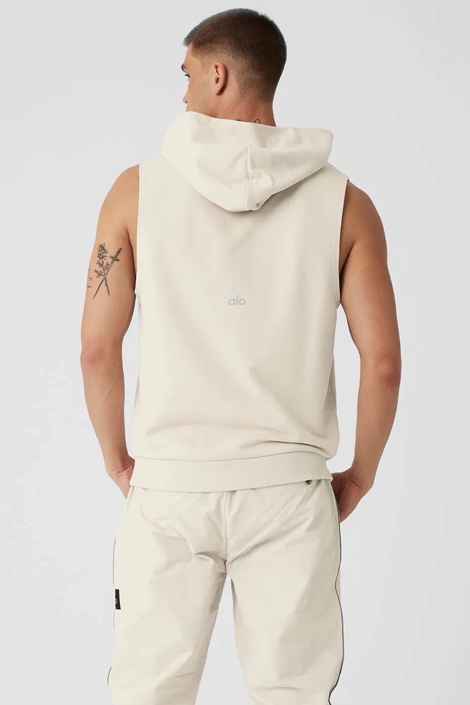 Chill Sleeveless Hoodie - Bone