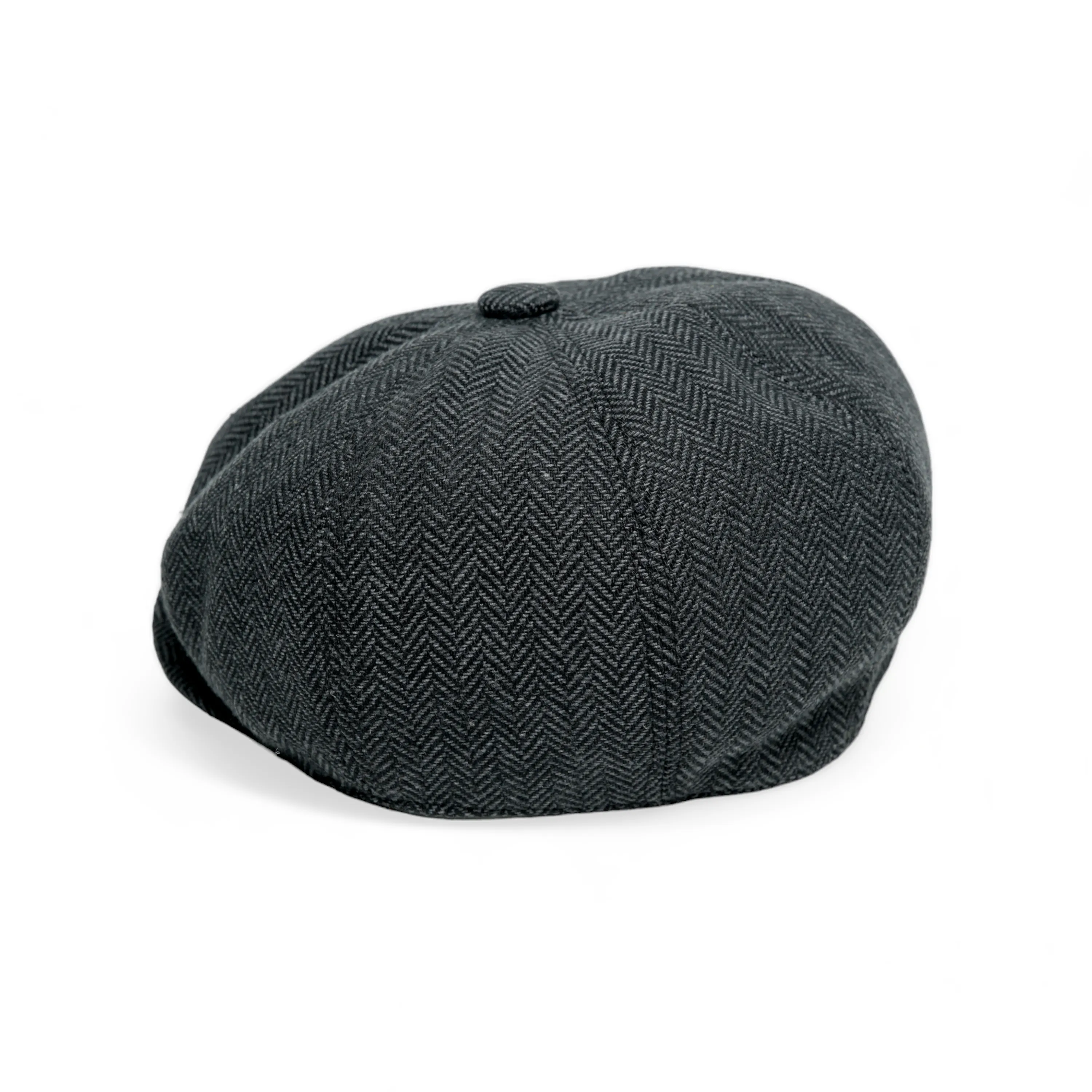 Chokore Herringbone Vintage Baker Boy Cap (Dark Gray)