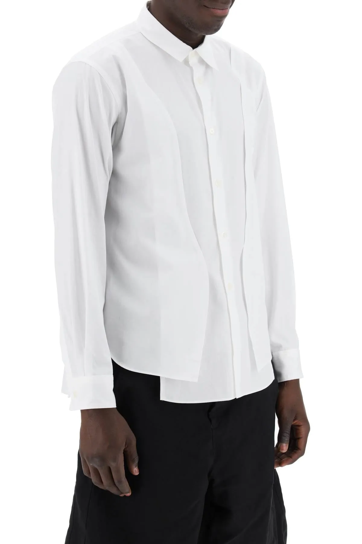 COMME DES GARCONS HOMME PLUS asymmetric panelled shirt