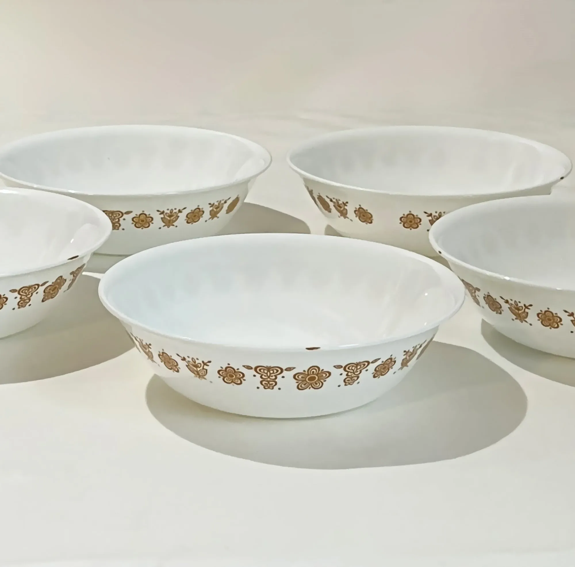 Corelle Gold Butterfly 8.5 in Round Serving Bowl by Corning