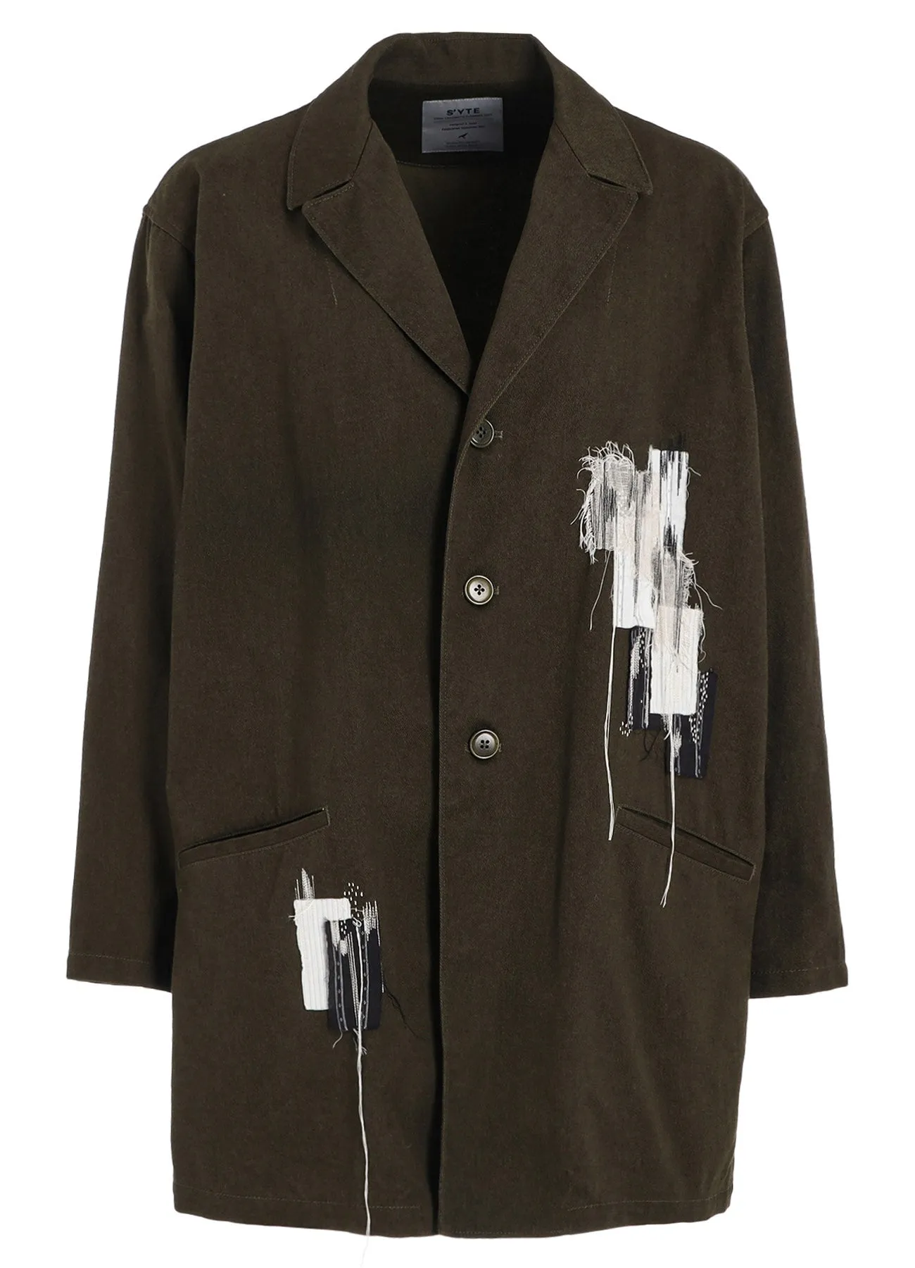 COTTON DRILL BOROAPPLIQUE LONG JACKET