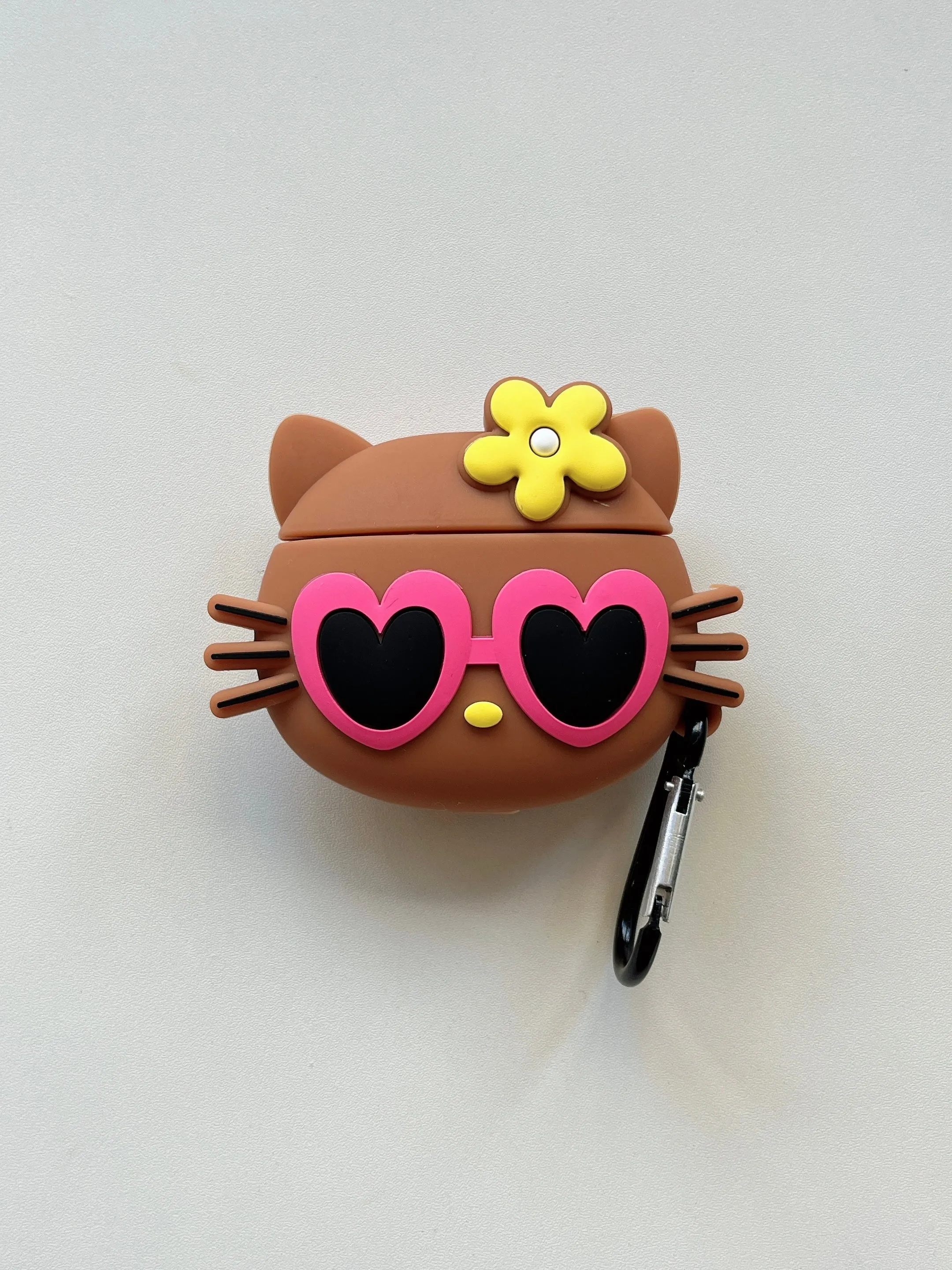 Cute Kitty In Sunglasses Silicon Airpod Case