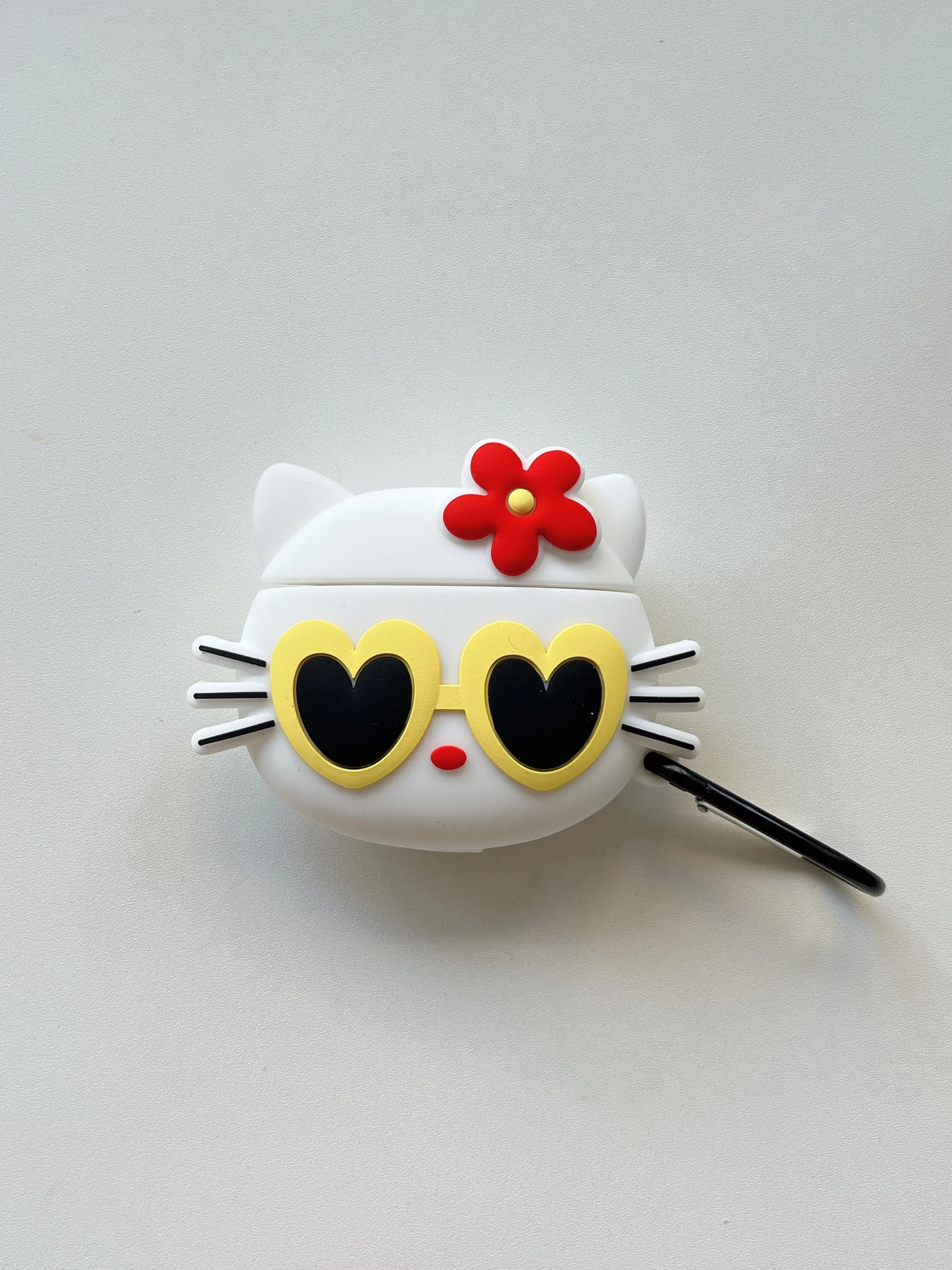 Cute Kitty In Sunglasses Silicon Airpod Case