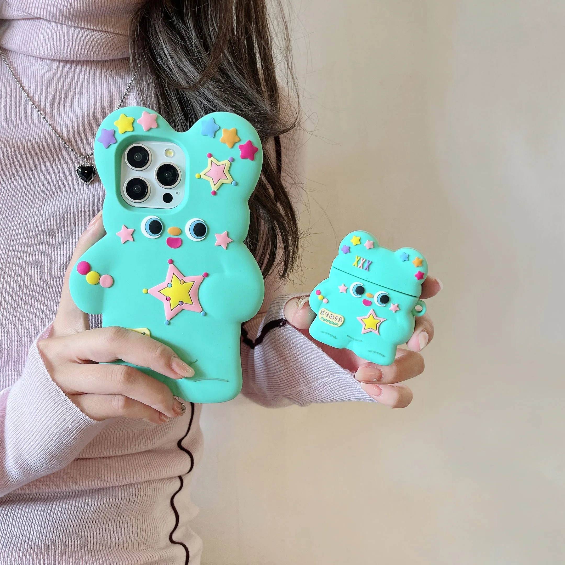 Cute Stars Baby Designer Silicon Airpod Case