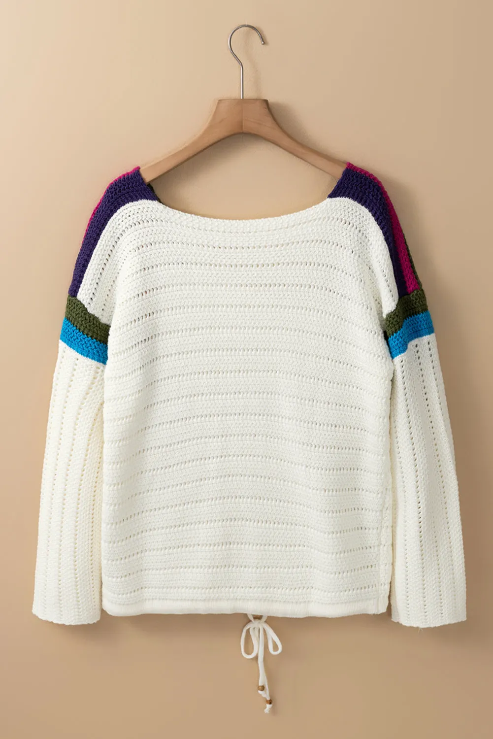 Daisy Flower Pointelle Knit Sweater