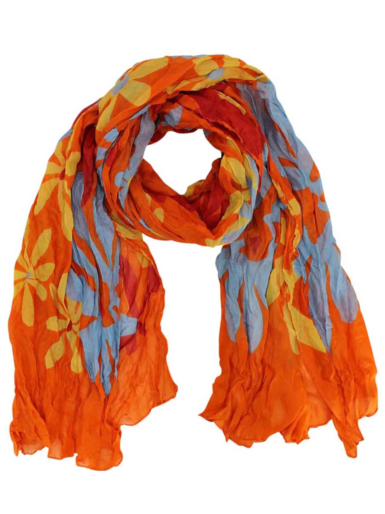 Daisy Print Crinkle Scarf