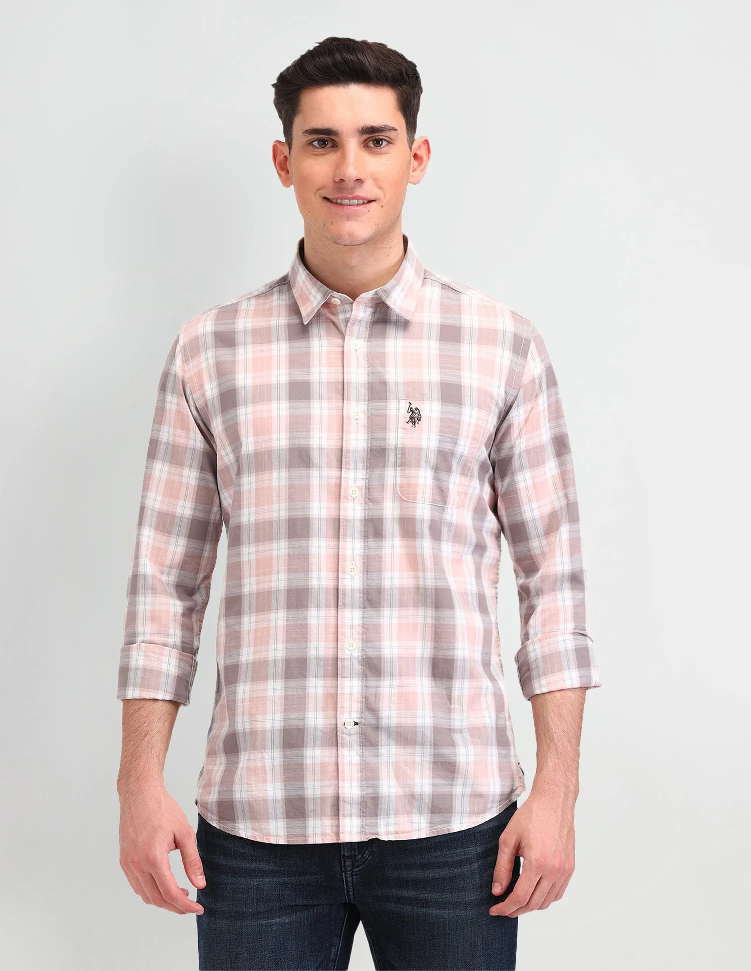 Dupplin Checked Poplin Shirt