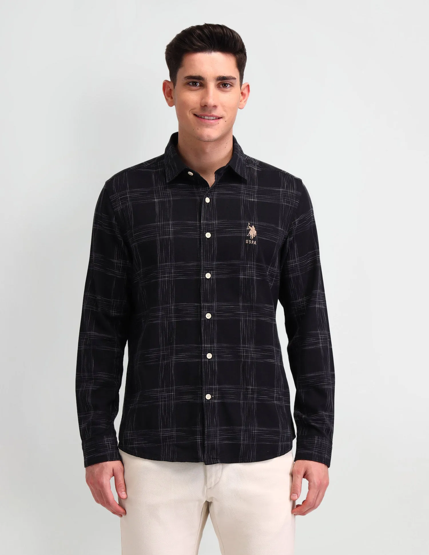 Dupplin Checked Slim Fit Shirt