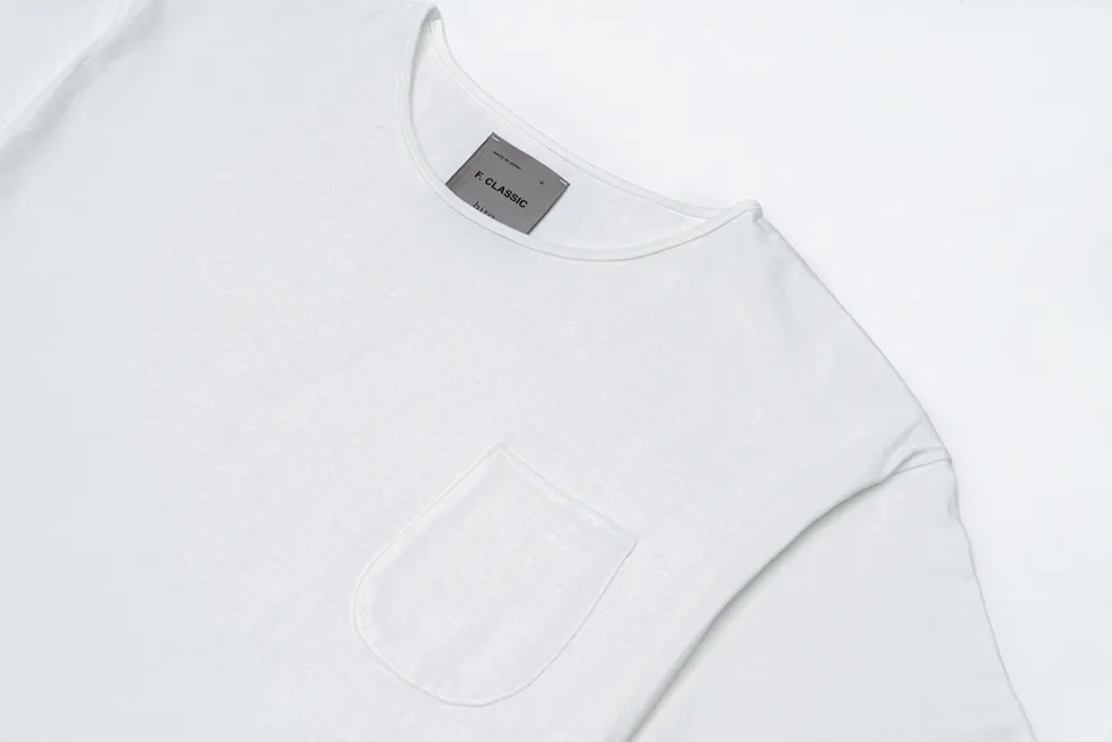 F. CLASSIC Simple Pocket T White