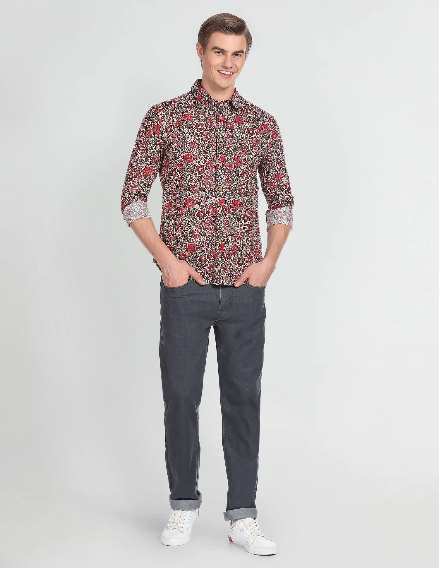 Floral Print Cotton Shirt