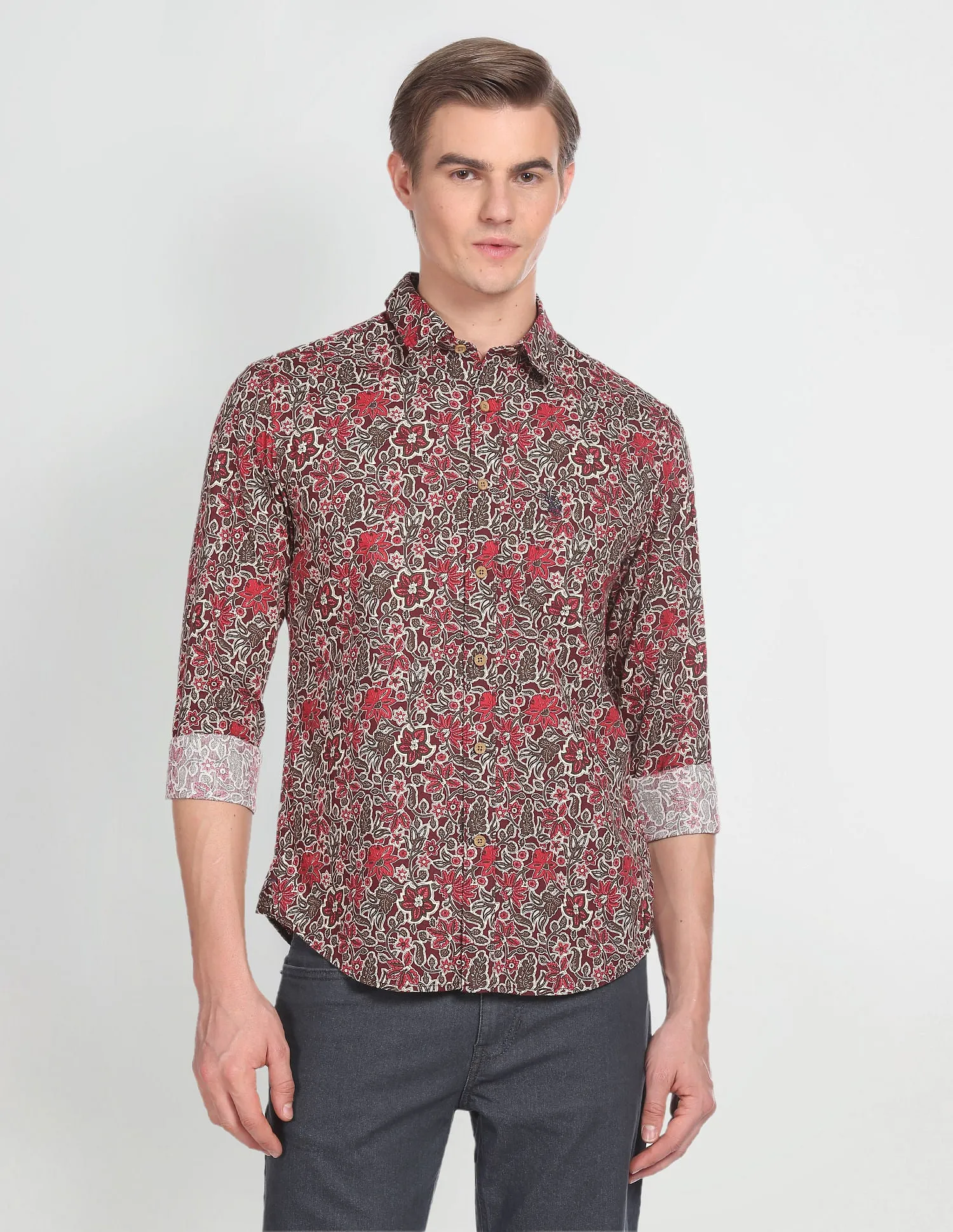 Floral Print Cotton Shirt