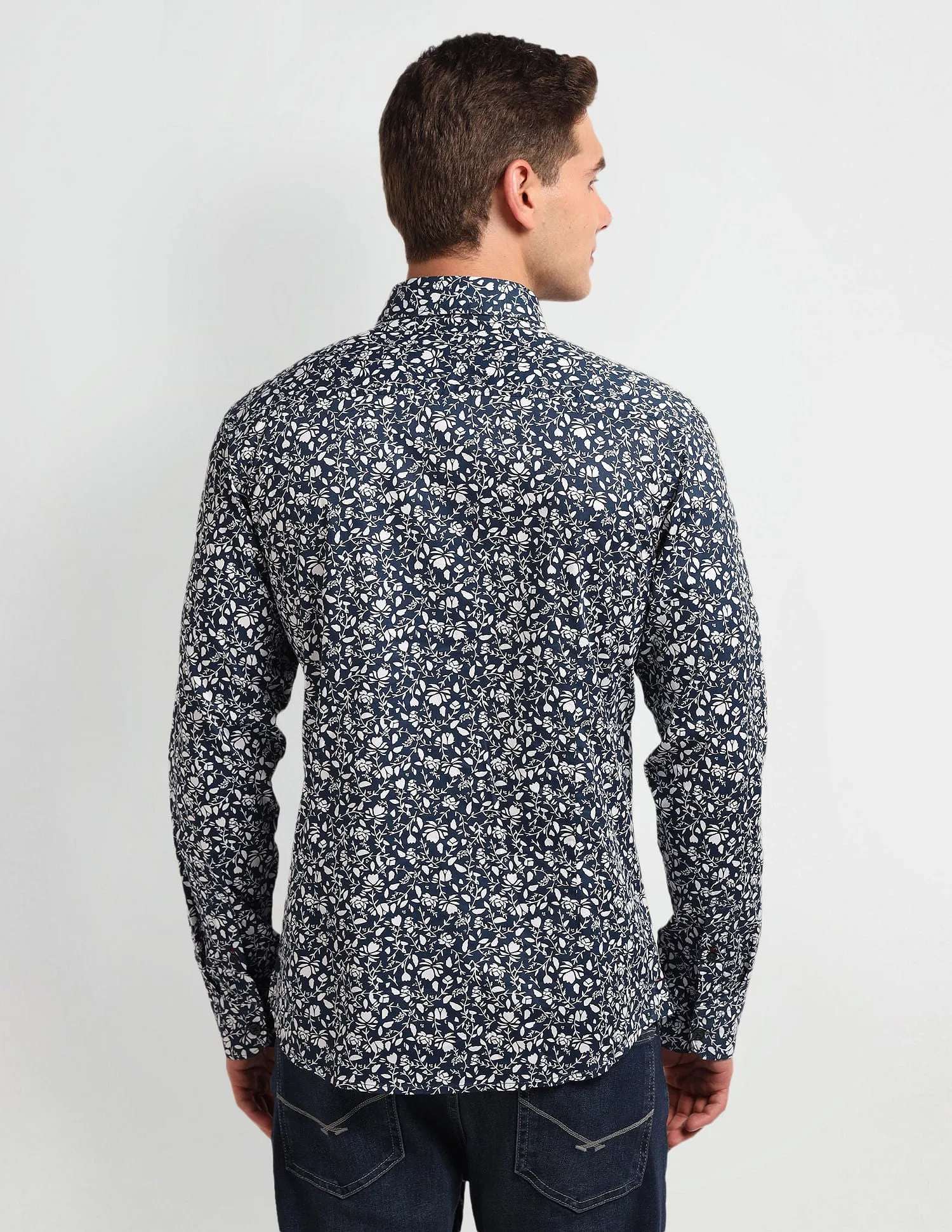 Floral Print Slim Fit Shirt