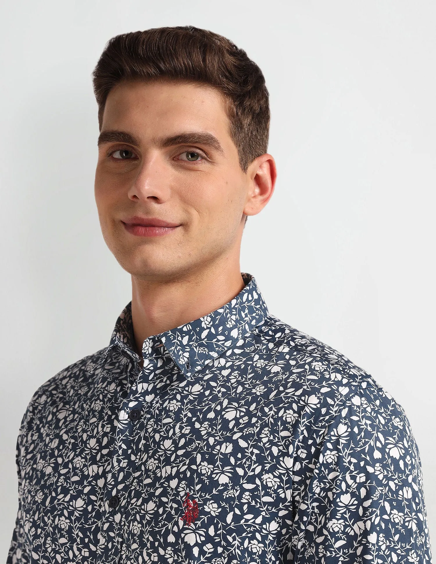 Floral Print Slim Fit Shirt