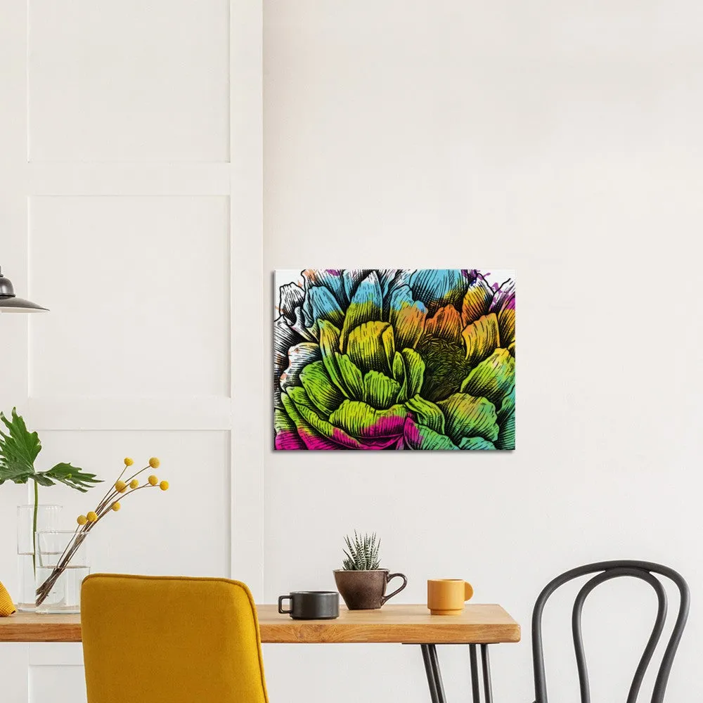 Flower watercolor abstract Canvas wall art