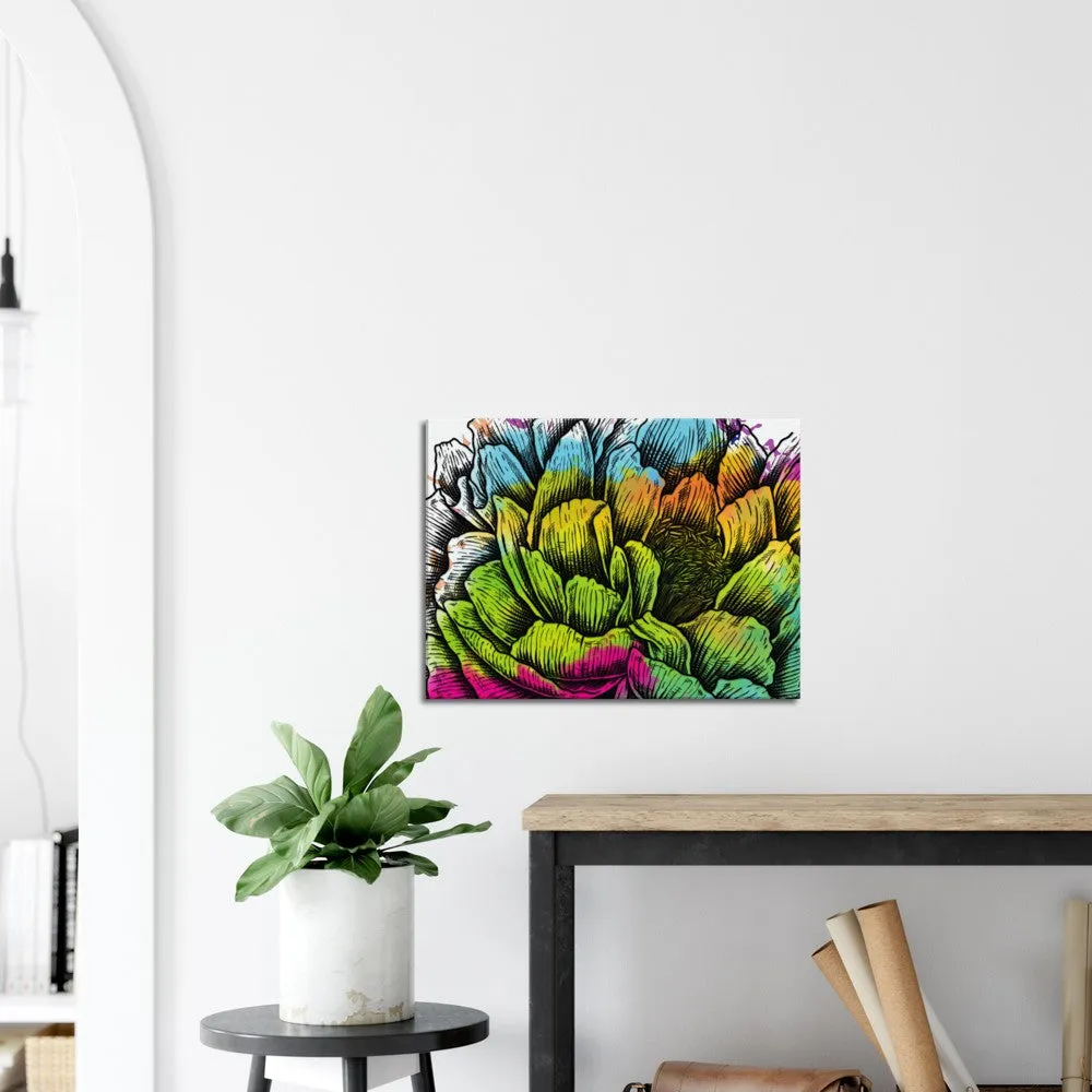 Flower watercolor abstract Canvas wall art