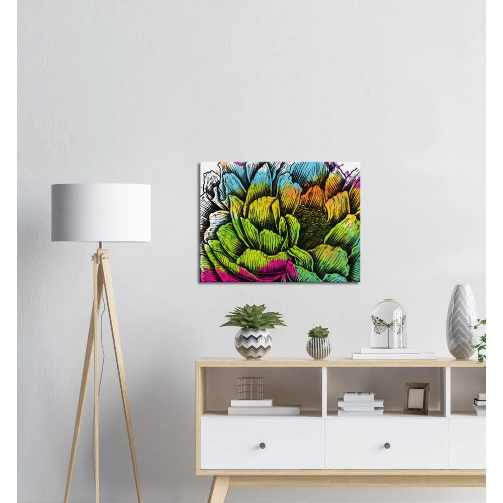 Flower watercolor abstract Canvas wall art