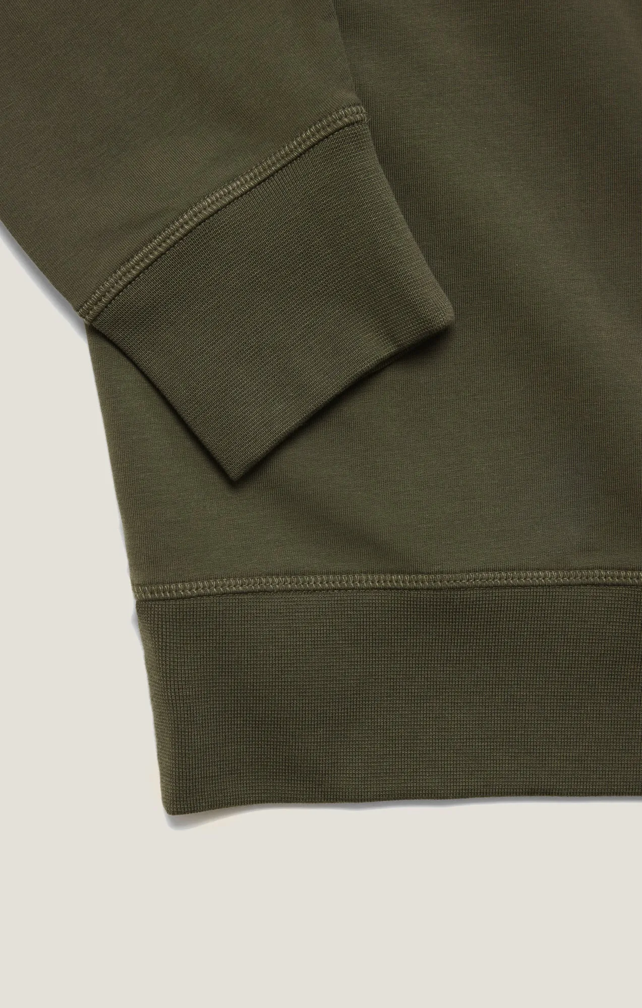 French Terry Crew Sweatshirt In Pimento Olive