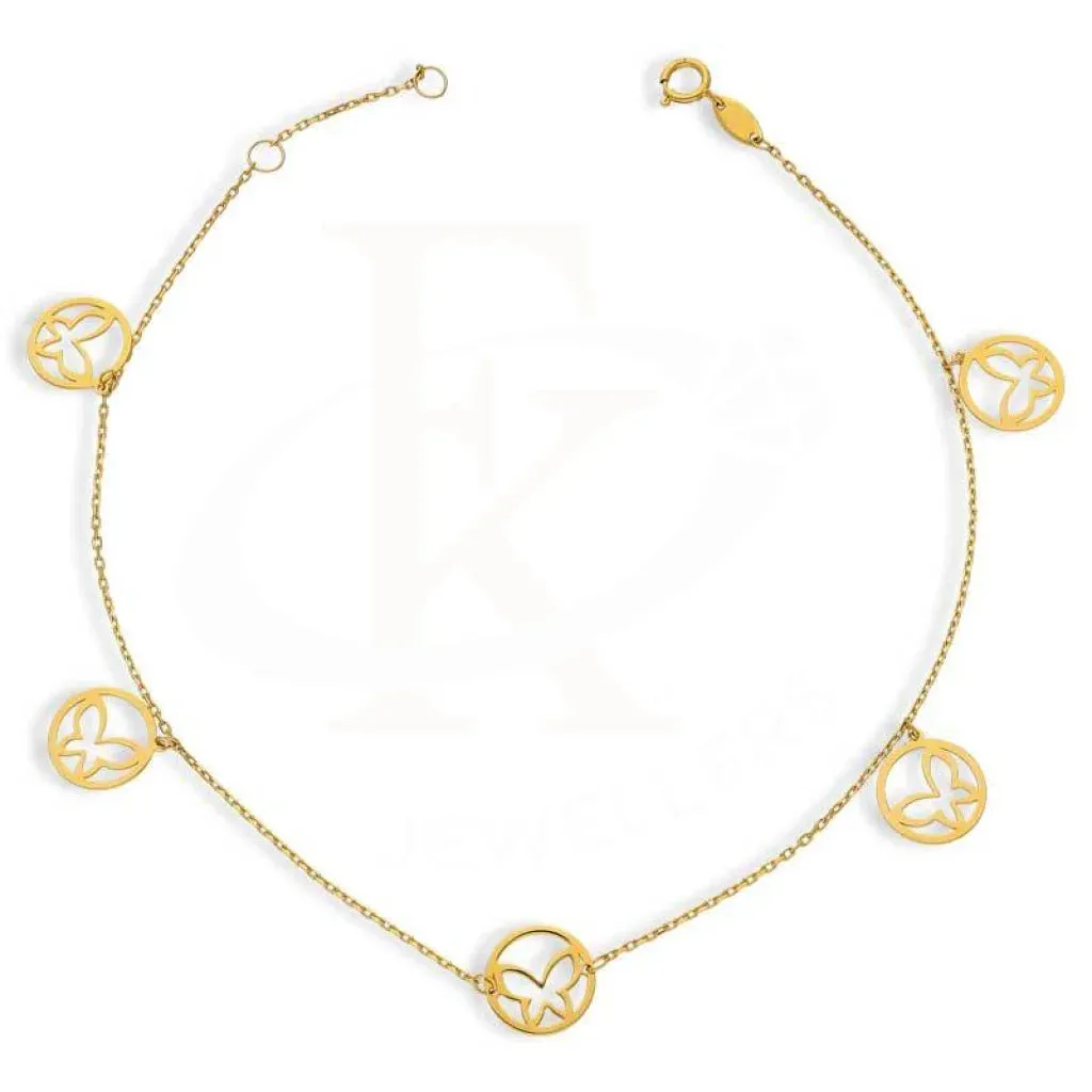 Gold Butterfly Anklet 21KT - FKJANKL21K2012