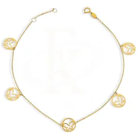 Gold Butterfly Anklet 21KT - FKJANKL21K2012