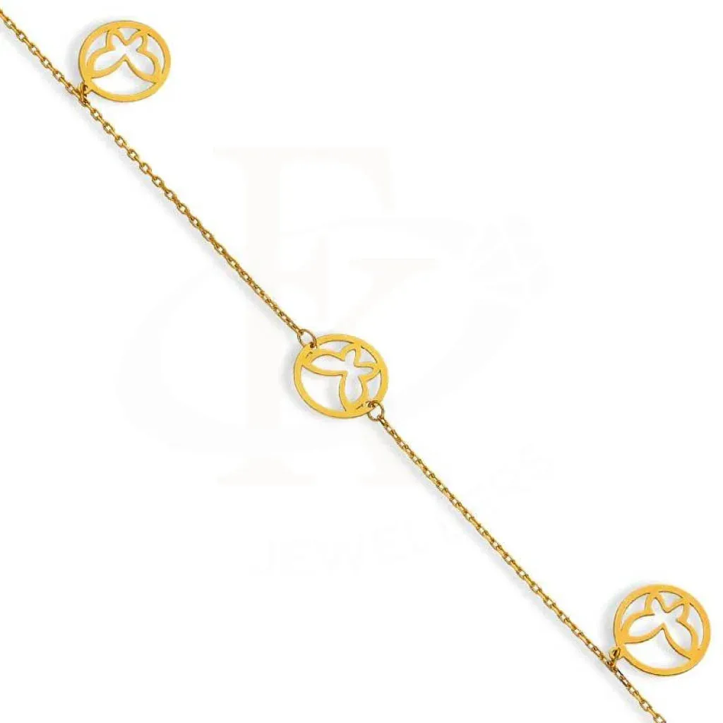 Gold Butterfly Anklet 21KT - FKJANKL21K2012